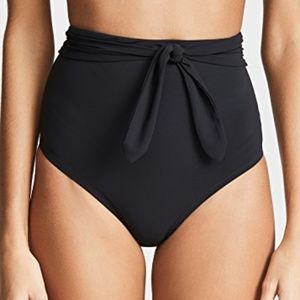 Tory Burch Swimwear Solid Tie High-Waisted Bottoms